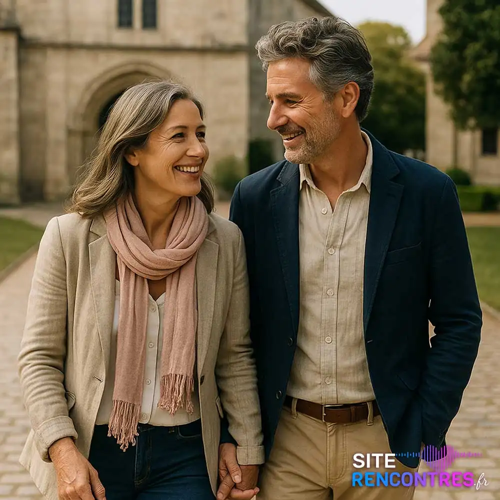 Couple complice dans le parc Palmer à Cenon – Rencontre locale naturelle