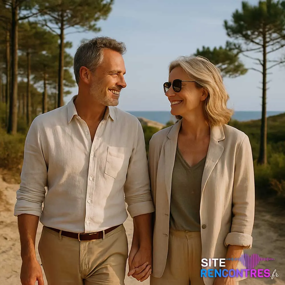 Couple complice sur le port ostréicole de La Teste-de-Buch – Rencontre sincère et locale
